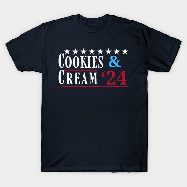 Cookies and Cream 2024 Funny Presidential Election T-Shirt by Mind Your Tee